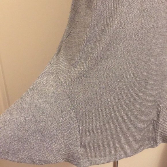 Whitney Eve Dress Women 4 Gray Metallic Mini Halter Festival Trapeze Tent New - Picture 5 of 10